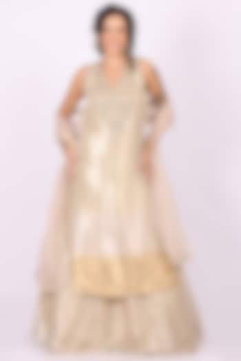 Golden Tissue Lehenga Set by Soniya G at Pernia's Pop Up Shop