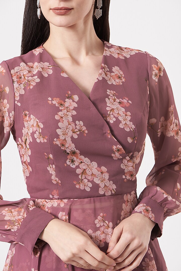 Wine Printed Palazzo Pant Set by Soniya G at Pernia's Pop Up Shop