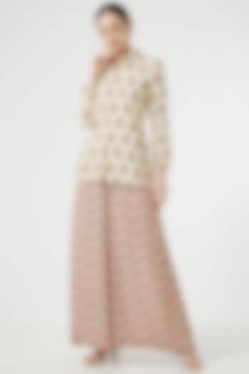 Pink Printed Pant Set by Soniya G at Pernia's Pop Up Shop