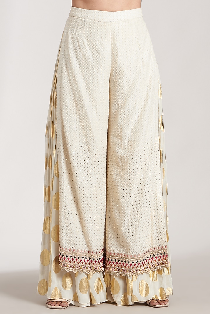 Off-White Printed Cape Set by Soniya G at Pernia's Pop Up Shop