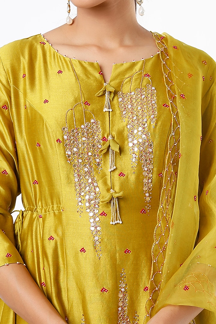 Yellow Embroidered Wedding Sharara Set by Sozenkari at Pernia's Pop Up Shop