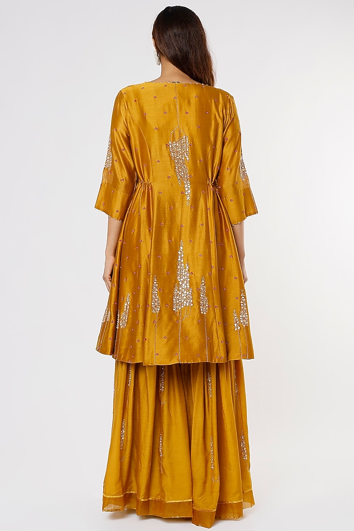 Mehendi Green Embroidered Wedding Anarkali Set by Sozenkari at Pernia's Pop Up Shop