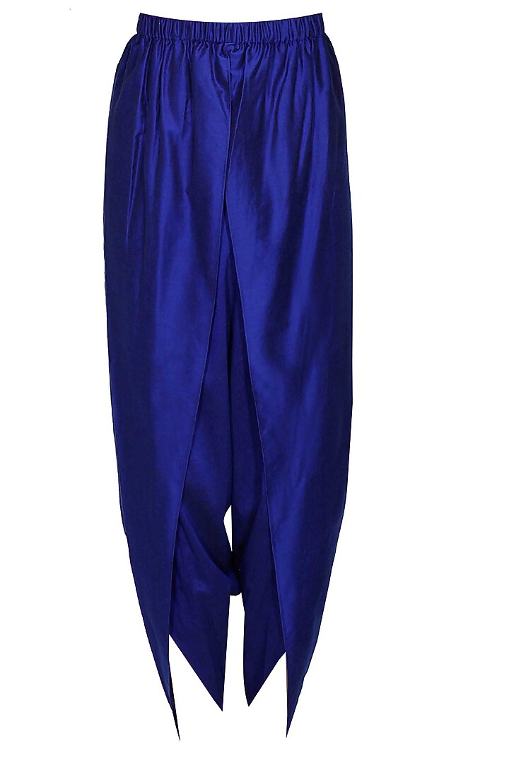 Blue dabka embroidered jacket with dhoti pants available only at Pernia's Pop-Up Shop.