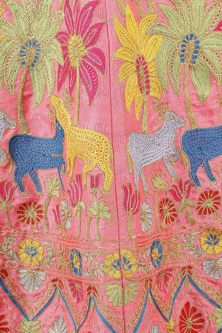 Bubble Pink Embroidered Anarkali with Dupatta main image 1