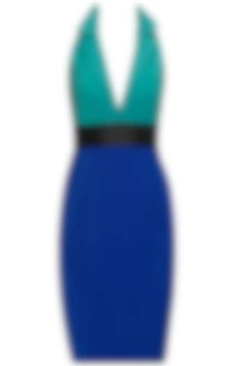 Blue and turquoise halter neck dress available only at Pernia's Pop-Up Shop.