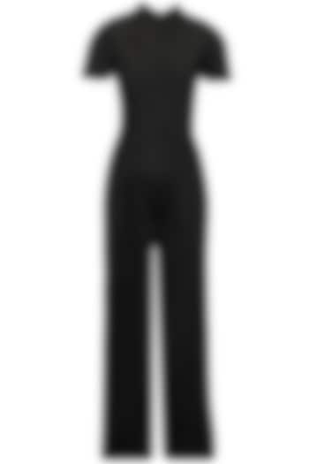 Black front zipper detailing jumpsuit available only at Pernia's Pop-Up Shop.