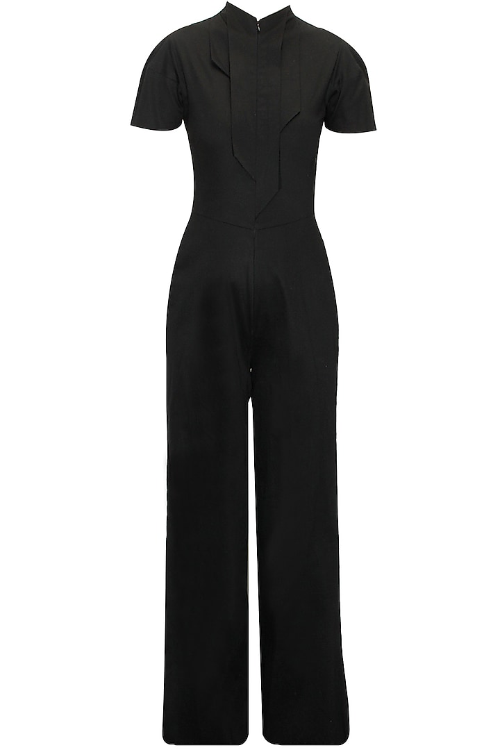 Black front zipper detailing jumpsuit available only at Pernia's Pop-Up Shop.