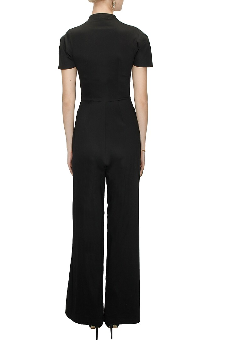 Black front zipper detailing jumpsuit available only at Pernia's Pop-Up Shop.
