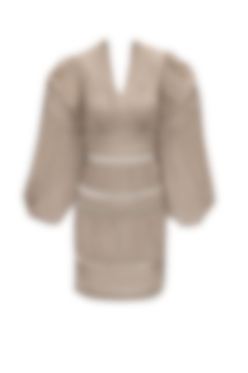 Dusky pink oversized sleeves short dress available only at Pernia's Pop-Up Shop.