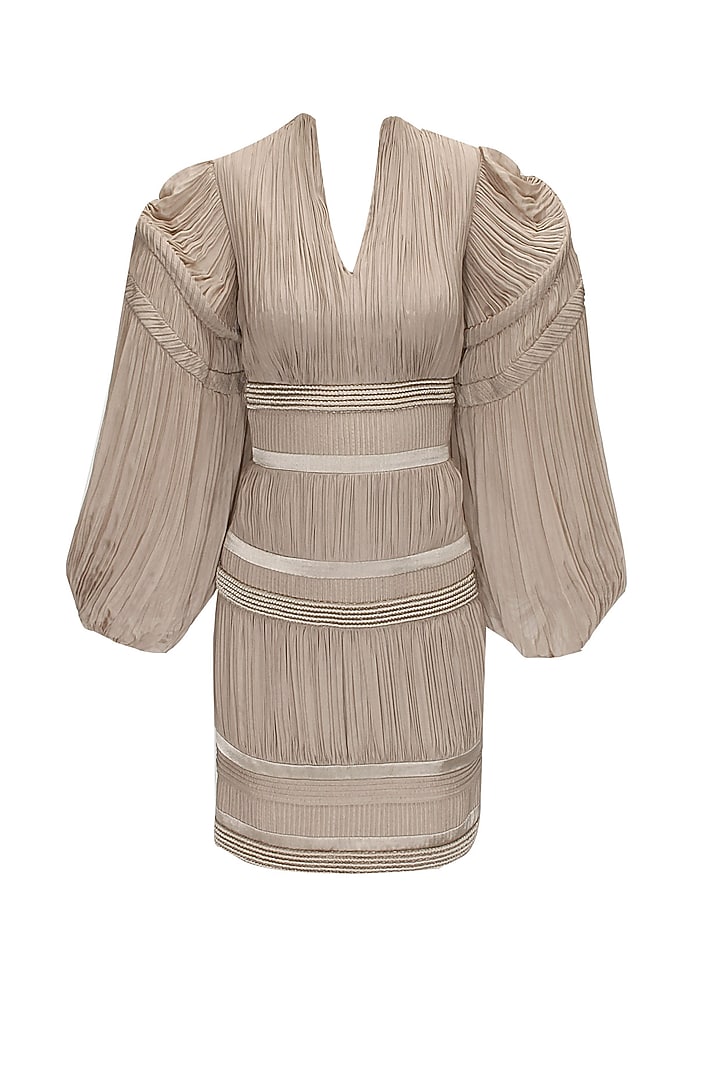 Dusky pink oversized sleeves short dress available only at Pernia's Pop-Up Shop.