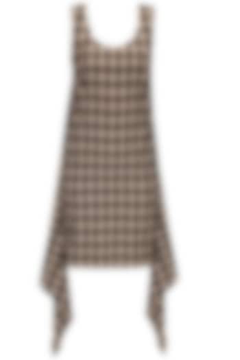 Checkered woven panelled dress available only at Pernia's Pop-Up Shop.