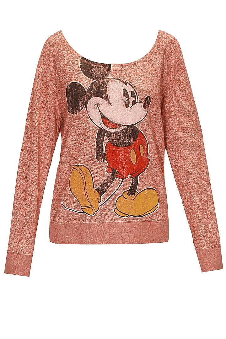 Rust mickey mouse sweatshirt available only at Pernia's Pop-Up Shop.