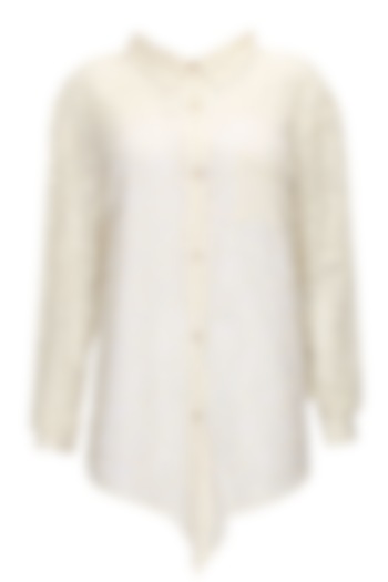 Off white knot lace top available only at Pernia's Pop-Up Shop.