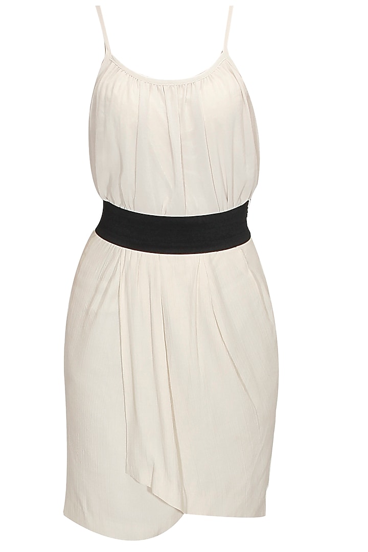 Zara - Ivory short flap skirt available only at Pernia's Pop-Up Shop.