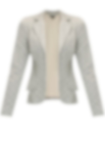 Topshop- Grey and white polka dots blazer available only at Pernia's Pop-Up Shop.