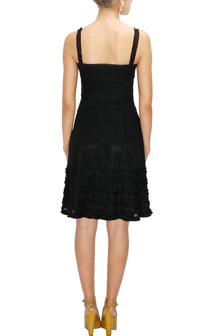 Whistles london- Black crotch net dress available only at Pernia's Pop-Up Shop.