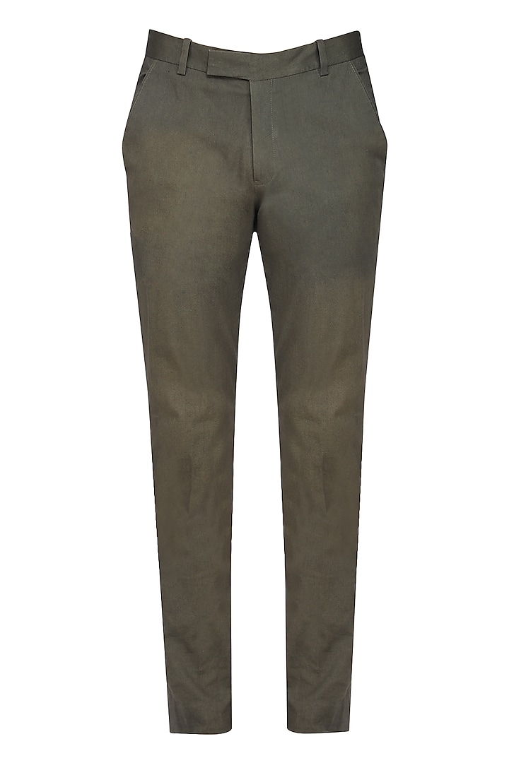 Grey printed tail cut kurta with churidar pants available only at Pernia's Pop Up Shop.
