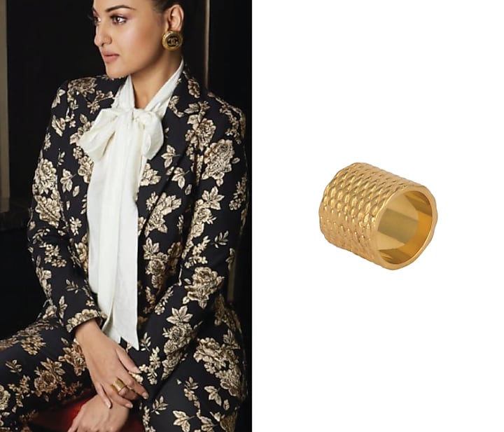 Gold plated textured ring available only at Pernia's Pop Up Shop.
