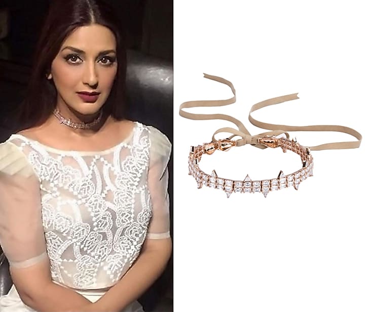 Outhouse presents Lily white choker available only at Pernia's Pop Up Shop.