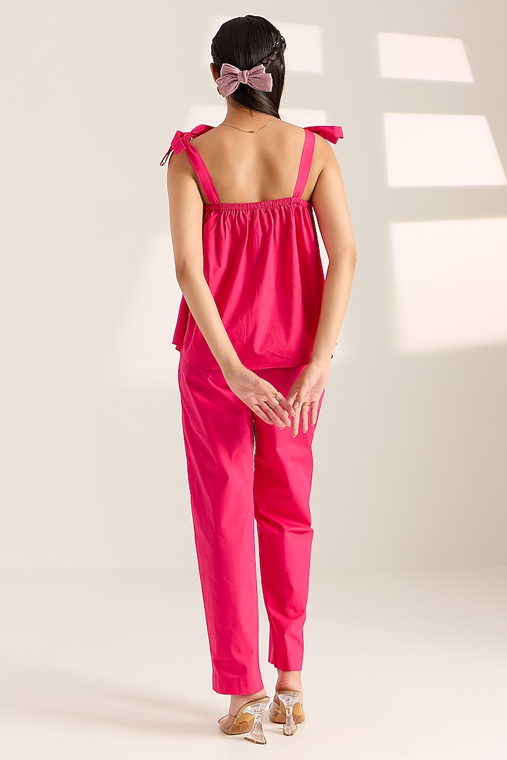 Pink Cotton Embroidered Co-Ord Set by Sonal Pasrija at Pernia's Pop Up Shop