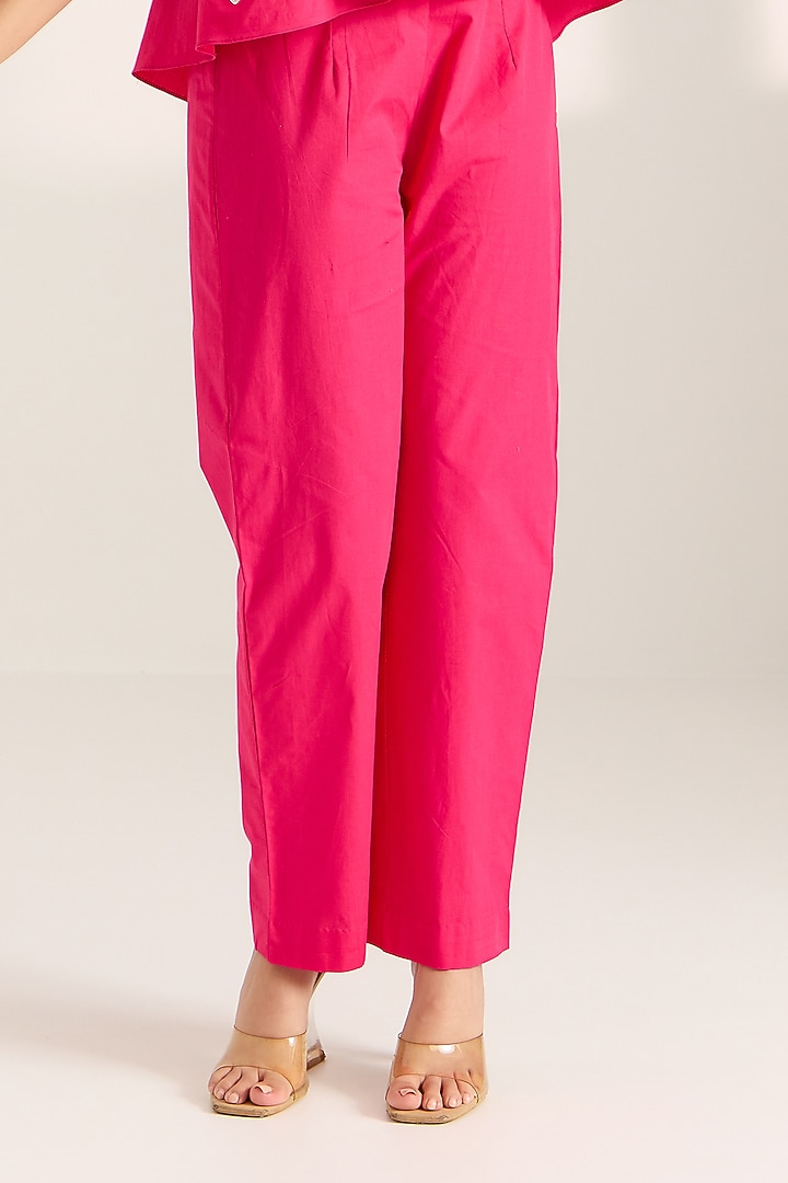 Pink Cotton Embroidered Co-Ord Set by Sonal Pasrija at Pernia's Pop Up Shop