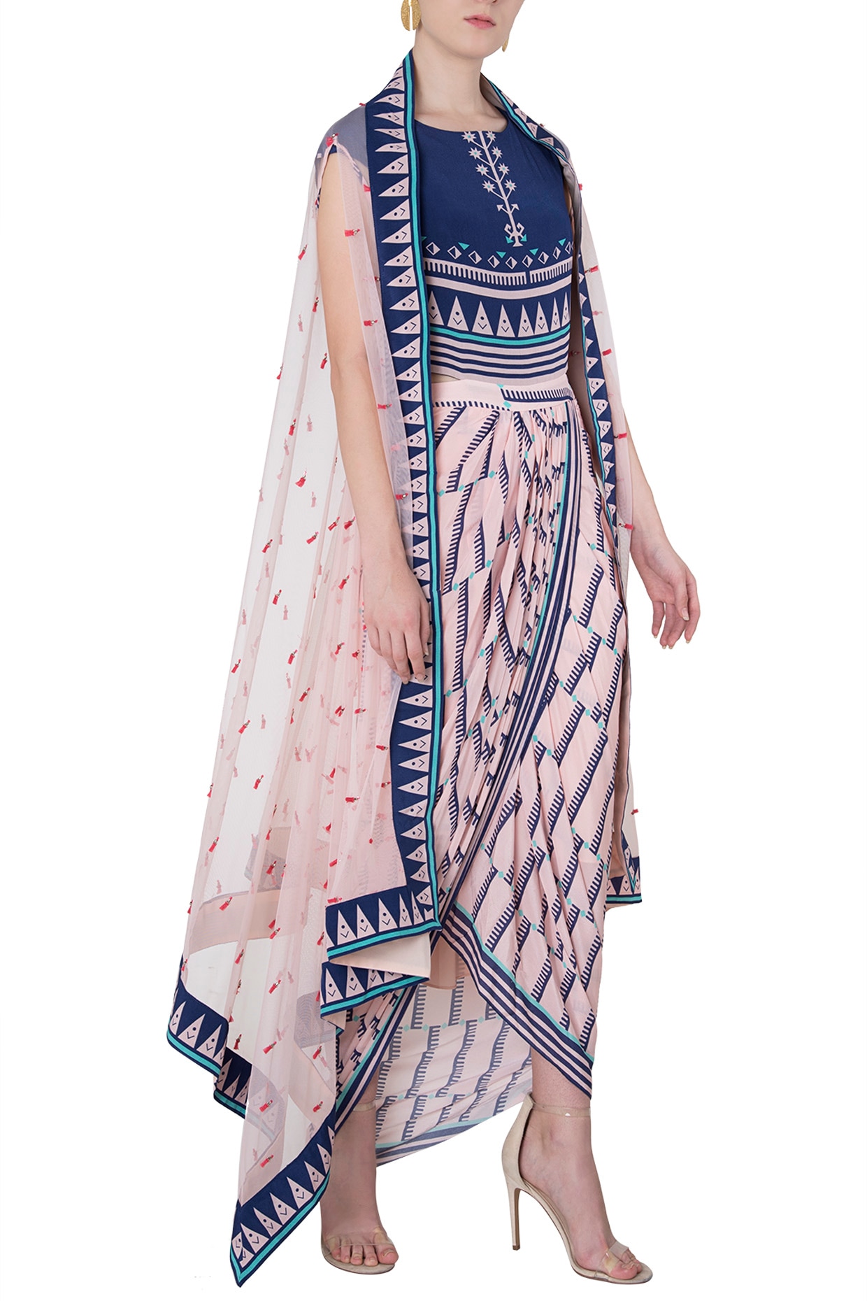 soup by sougat paul pink printed dress