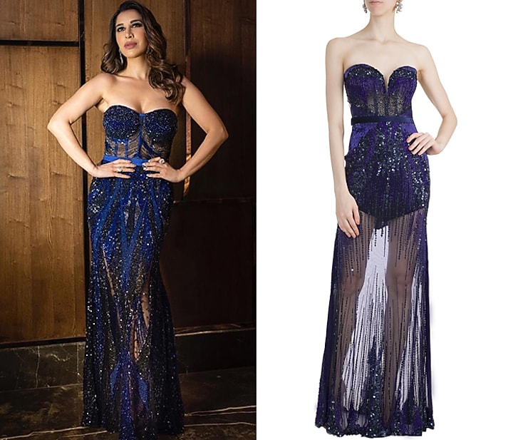 Blue Embellished Bridal Gown by Gavin Miguel at Pernia's Pop Up Shop