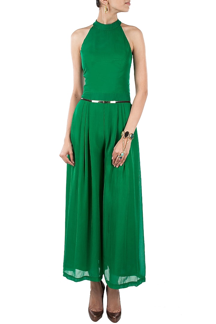 Emerald green jumpsuit available only at Pernia's Pop-Up Shop.