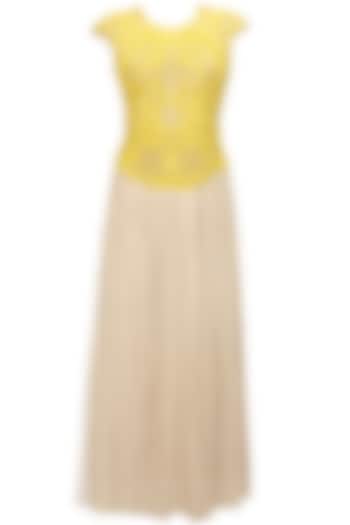 Oyester floral embroidered anarkali set available only at Pernia's Pop Up Shop.