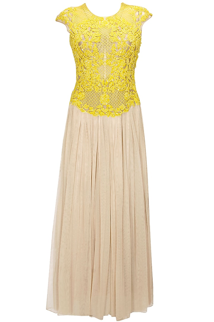 Oyester floral embroidered anarkali set available only at Pernia's Pop Up Shop.