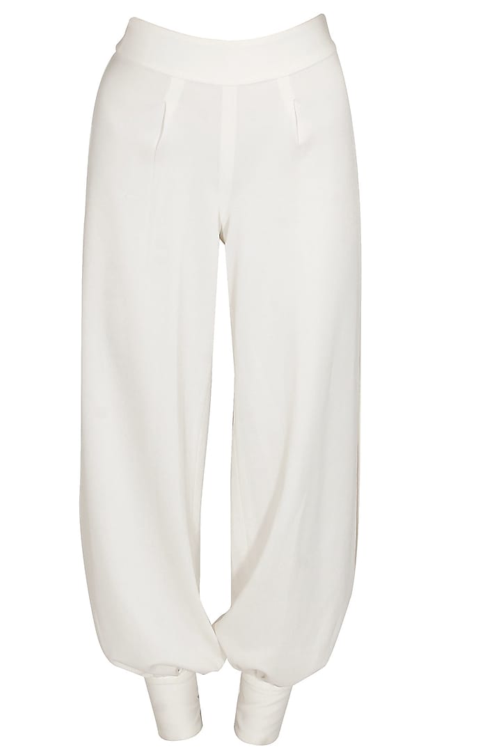 Ivory bead and zari embroidered blazer available only at Pernia's Pop Up Shop.