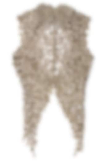 Gold embroidered cutwork jacket available only at Pernia's Pop-Up Shop.