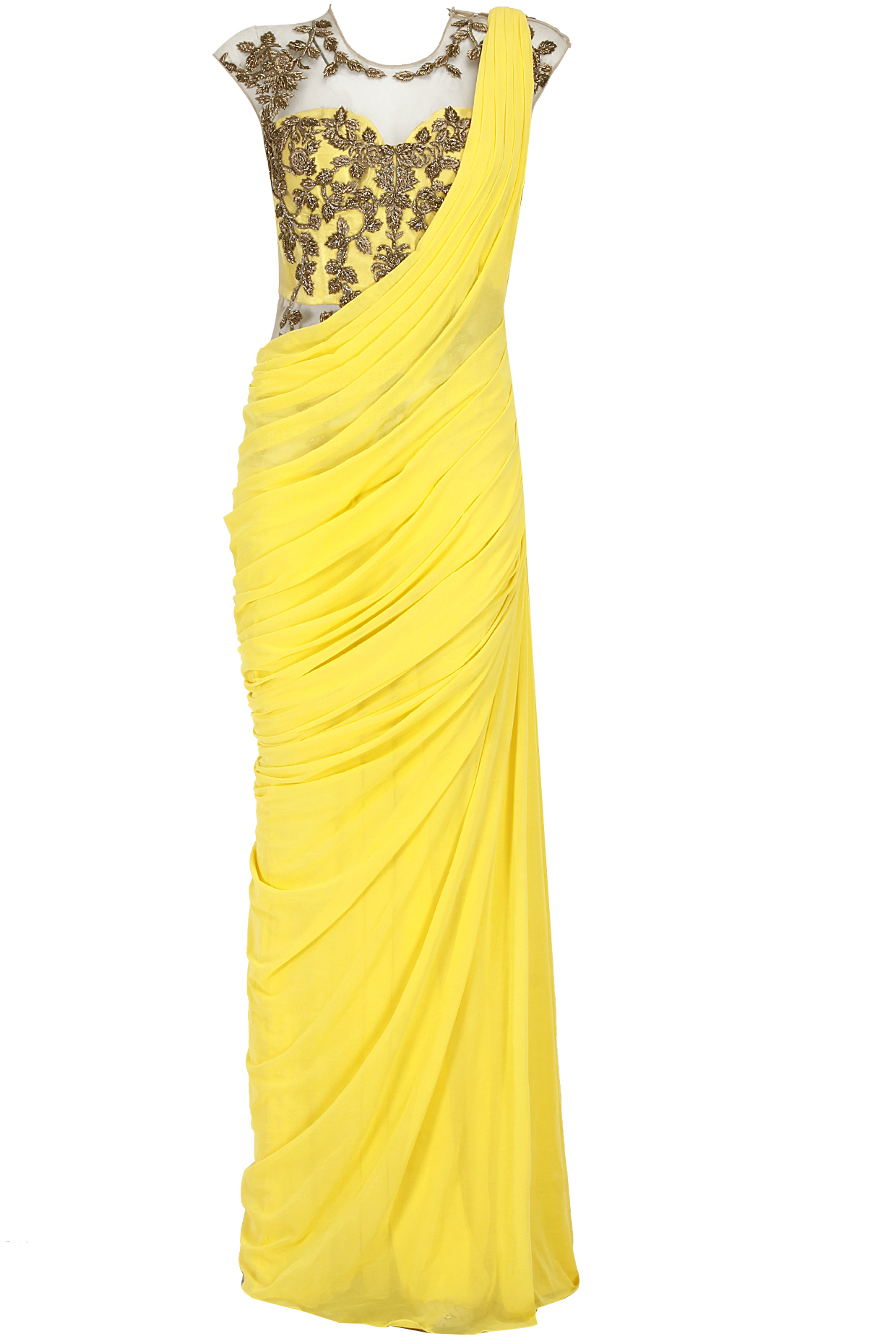 yellow gold gown