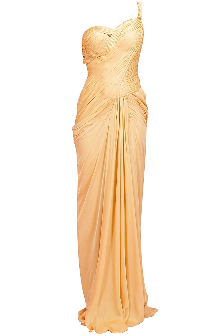 Golden cord sari-gown available only at Pernia's Pop-Up Shop.