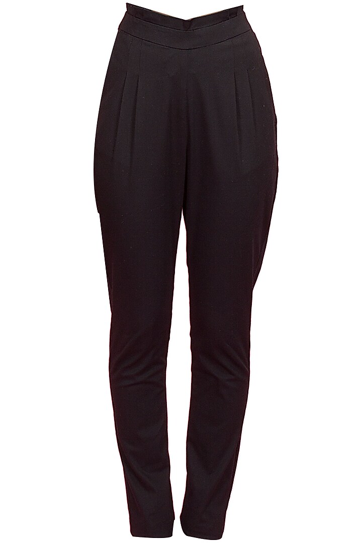 Black body suit with encrusted bustier and trousers available only at Pernia's Pop-Up Shop.
