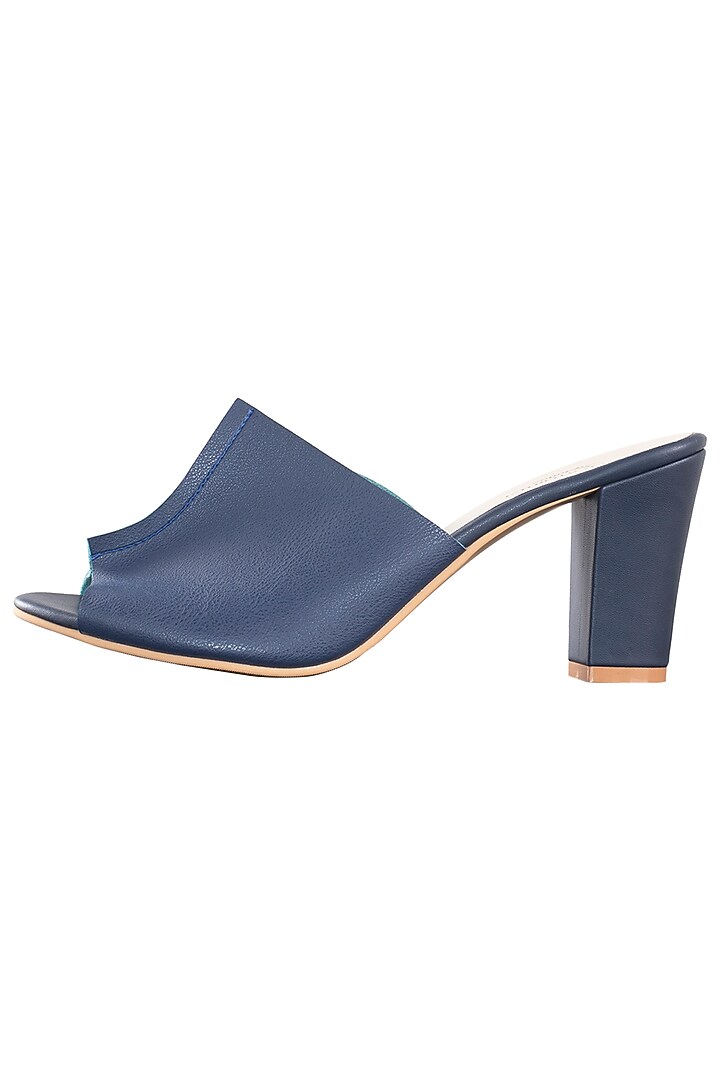 Blue with sea green two toned mules available only at Pernia's Pop Up Shop.