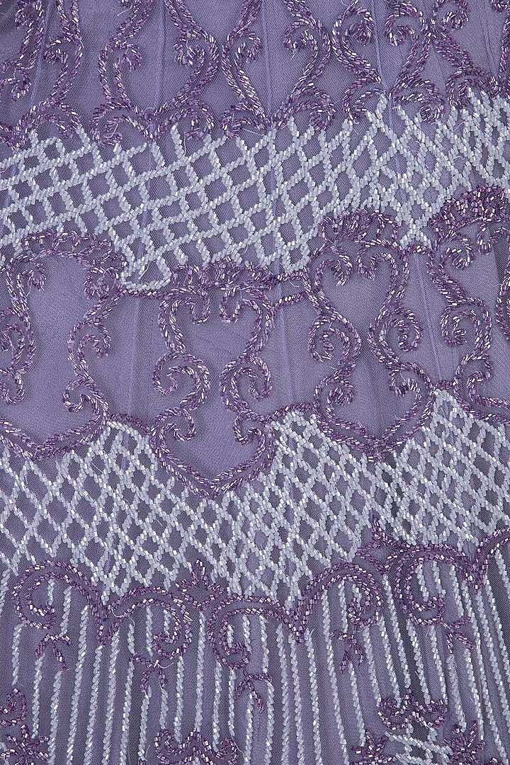 Lilac embroidered lehenga set available only at Pernia's Pop Up Shop.