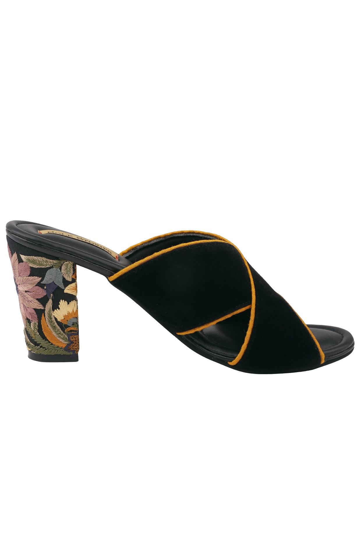 Buy BUMBLEBEE YELLOW STRAPPY ROUND BLOCK HEELS by BOMBAY BROWN at Ogaan  Market Online Shopping Site