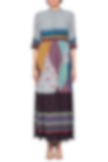 Multi Colored Gathered Maxi Dress by Label SO US