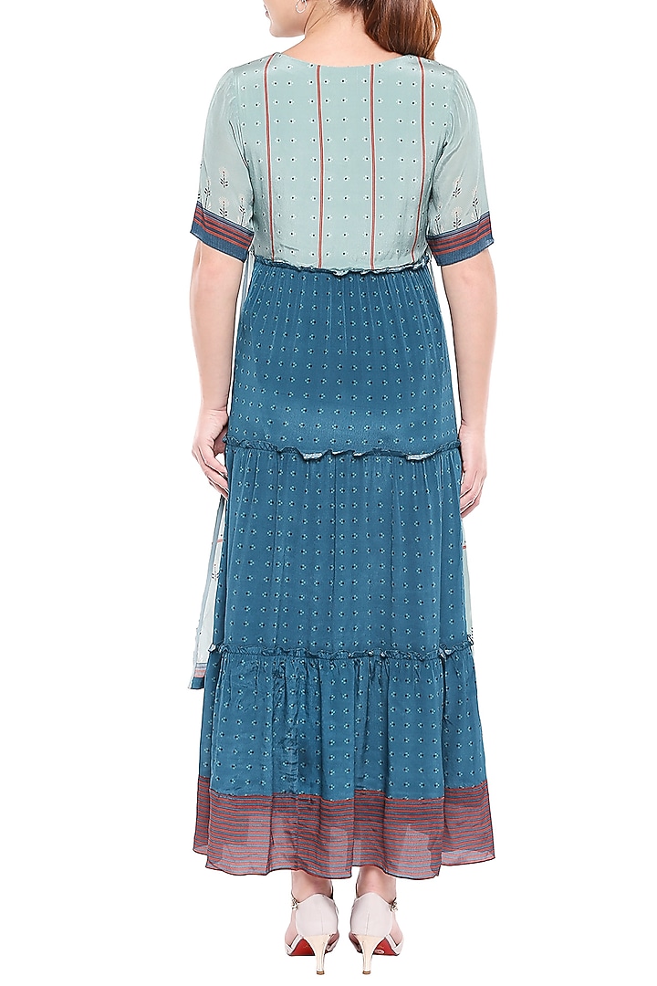 Blue Printed Maxi Summer Dress by Label SO US at Pernia's Pop Up Shop