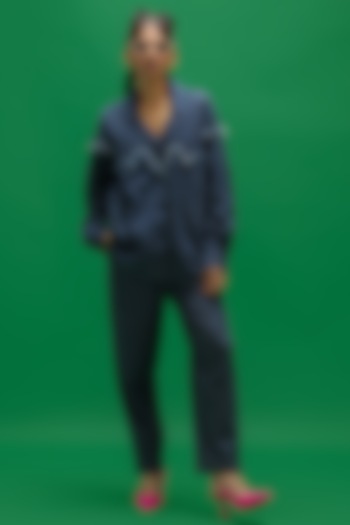 Midnight Blue Natural Cotton Denim Co-Ord Set by Spacelines at Pernia's Pop Up Shop