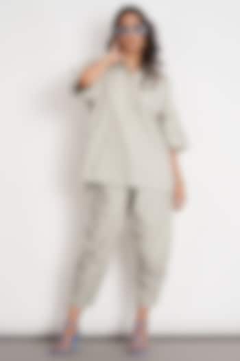 Seafoam Green Natural Cotton Poplin Co-Ord Set by Spacelines at Pernia's Pop Up Shop