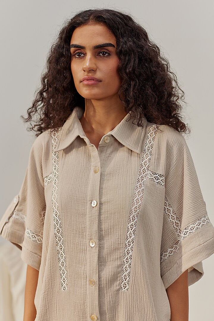 Silver Sage Cotton Gauze Playsuit by Spacelines at Pernia's Pop Up Shop