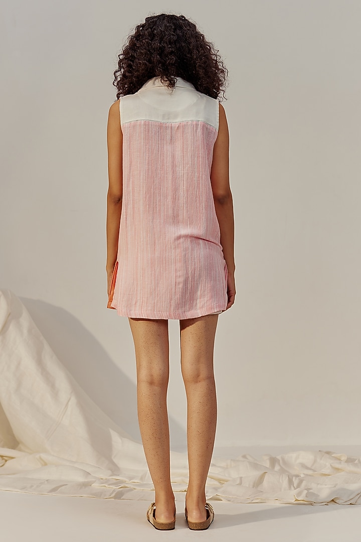 Coral Linen Viscose Co-Ord Set by Spacelines at Pernia's Pop Up Shop