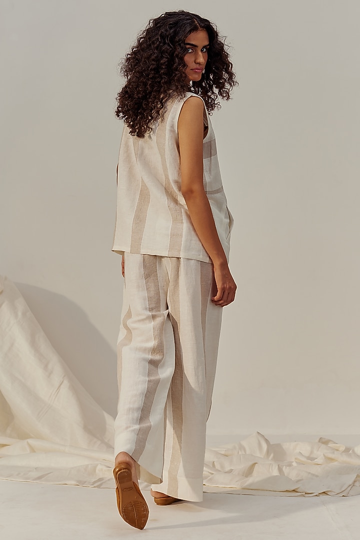 Cannoli Cream Linen Viscose Co-Ord Set by Spacelines at Pernia's Pop Up Shop