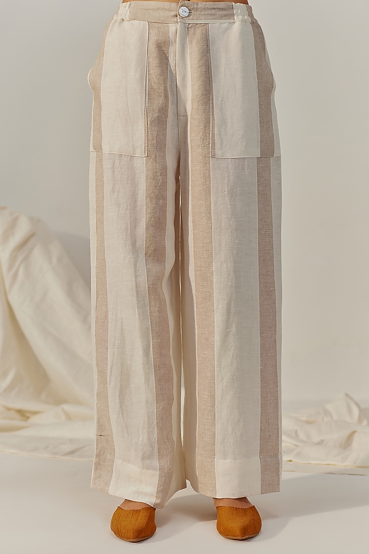 Cannoli Cream Linen Viscose Co-Ord Set by Spacelines at Pernia's Pop Up Shop