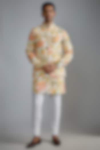 Multi-Colored Cotton Printed Bundi Set by Spring Break Men at Pernia's Pop Up Shop