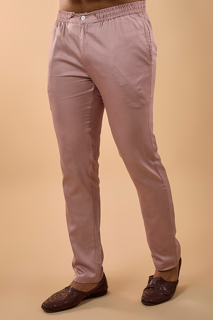 Pink Blended Silk Embroidered Kurta Set by Spring Break Men at Pernia's Pop Up Shop
