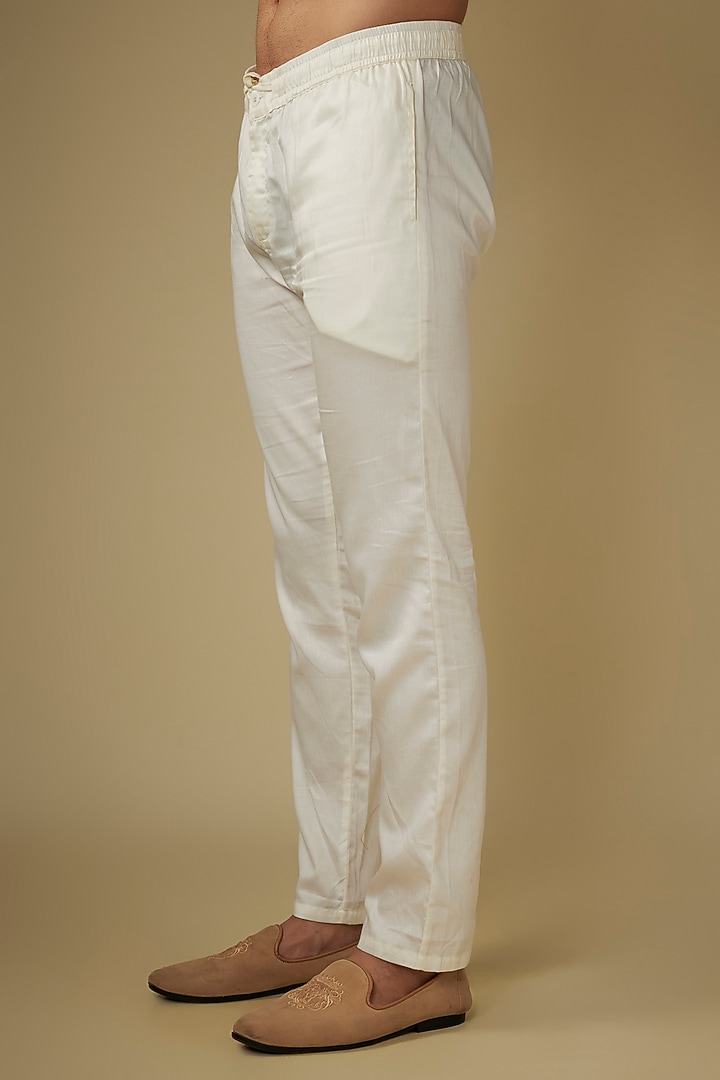 Light Yellow Cotton Silk Jacquard Bundi Set by Spring Break Men at Pernia's Pop Up Shop