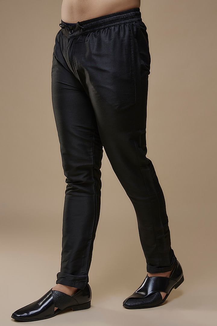 Black Cotton Paisley Printed Bundi Jacket Set by Spring Break Men at Pernia's Pop Up Shop